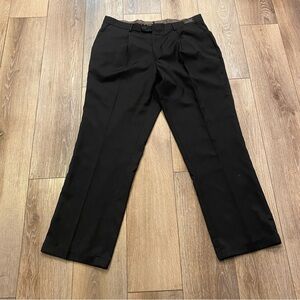 Angelo Rossi Black Performance Slacks - Wrinkle Resistant 38x32 Pleated